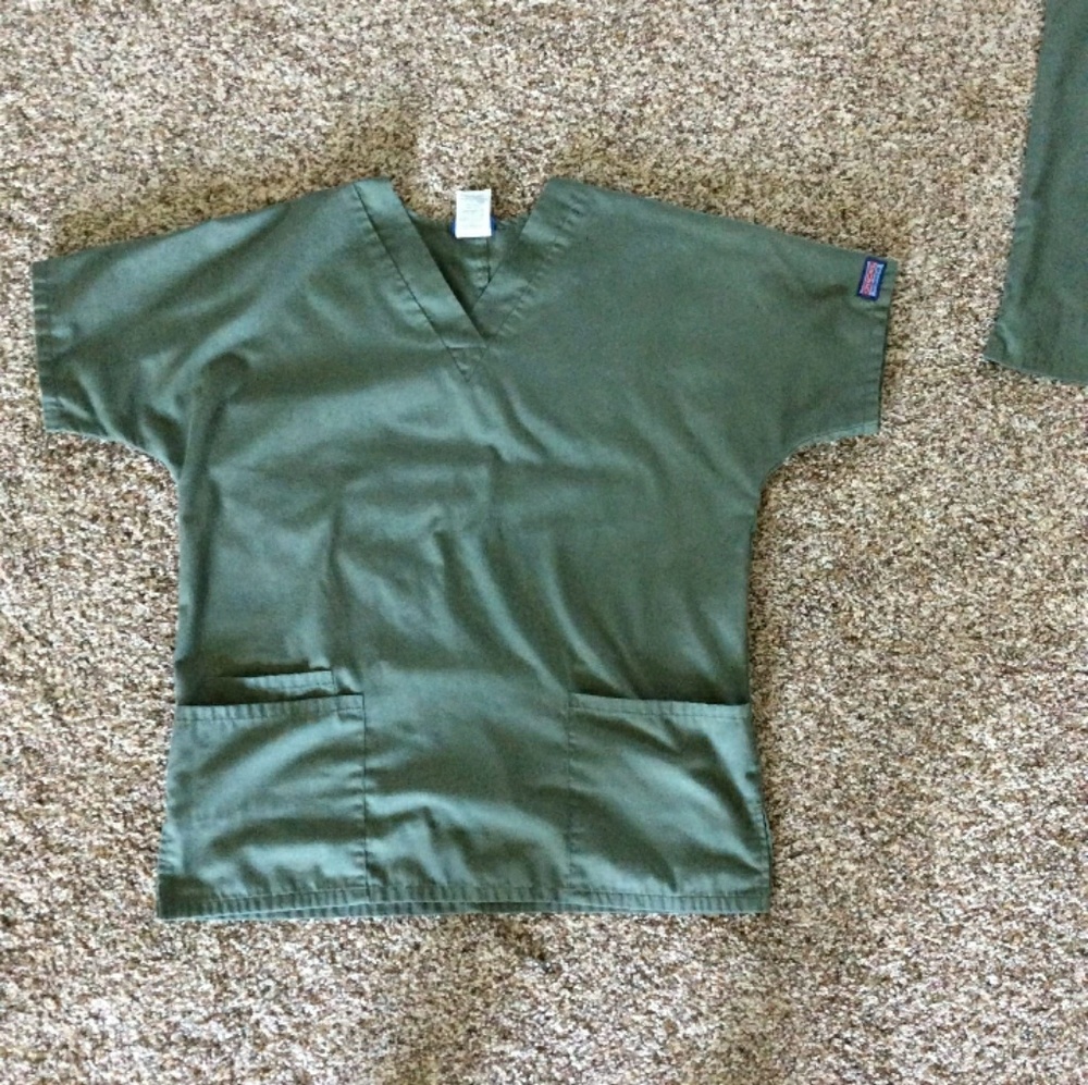 Small olive green Cherokee scrubs